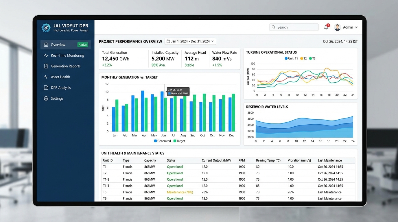 Jal Vidyut DPR Dashboard